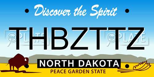 THBZTTZ North Dakota License Plate