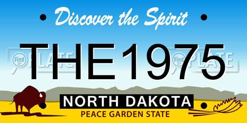 THE1975 North Dakota License Plate