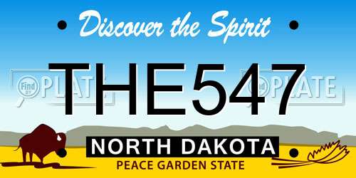 THE547 North Dakota License Plate