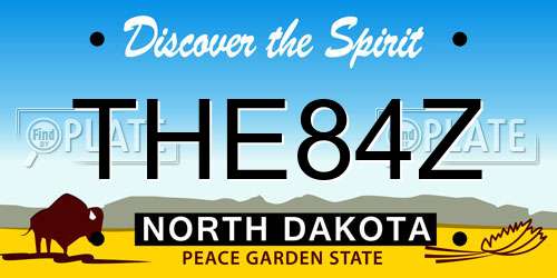 THE84Z North Dakota License Plate