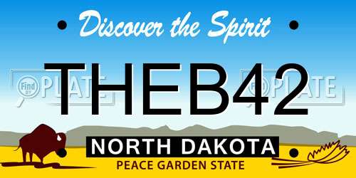 THEB42 North Dakota License Plate