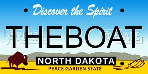 THEBOAT North Dakota License Plate