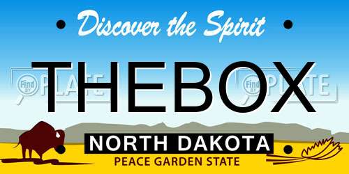 THEBOX North Dakota License Plate