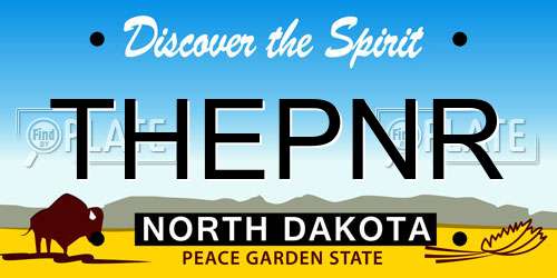 THEPNR North Dakota License Plate