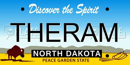 THERAM North Dakota License Plate