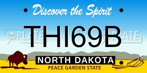 THI69B North Dakota License Plate