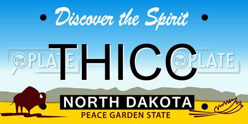 THICC North Dakota License Plate