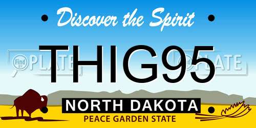 THIG95 North Dakota License Plate