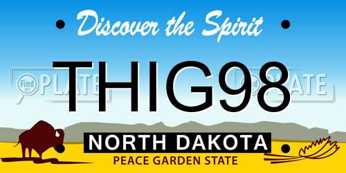 THIG98 North Dakota License Plate