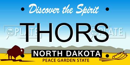 THORS North Dakota License Plate