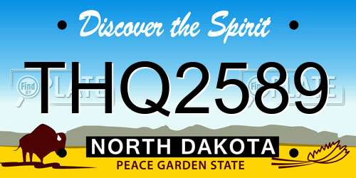 THQ2589 North Dakota License Plate