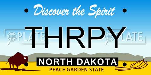THRPY North Dakota License Plate