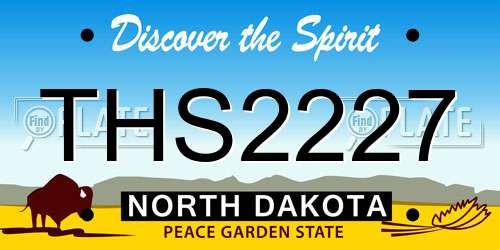 THS2227 North Dakota License Plate