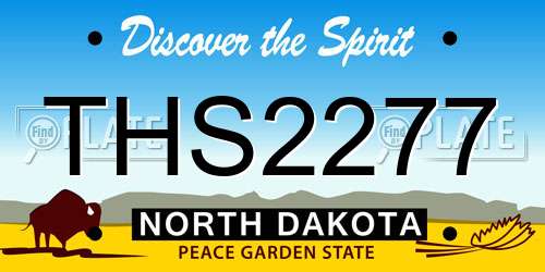 THS2277 North Dakota License Plate