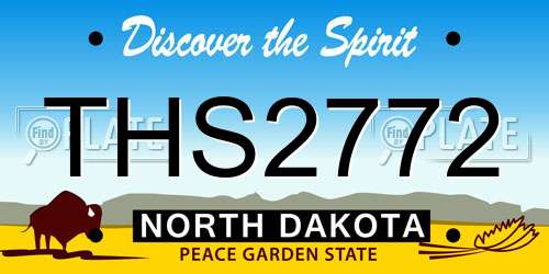 THS2772 North Dakota License Plate