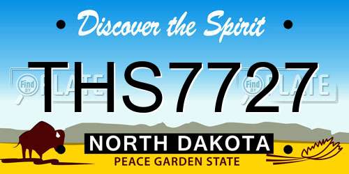 THS7727 North Dakota License Plate