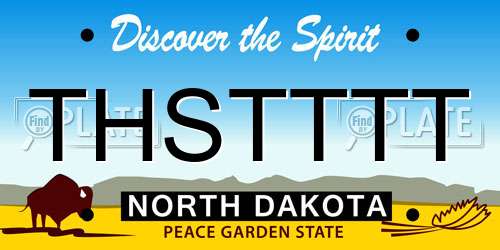 THSTTTT North Dakota License Plate