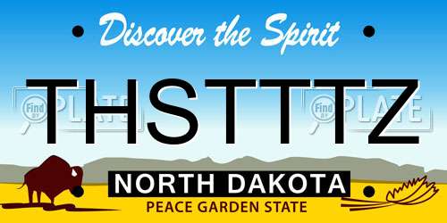 THSTTTZ North Dakota License Plate