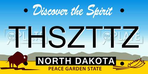THSZTTZ North Dakota License Plate