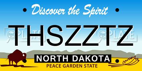 THSZZTZ North Dakota License Plate