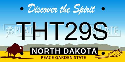 THT29S North Dakota License Plate