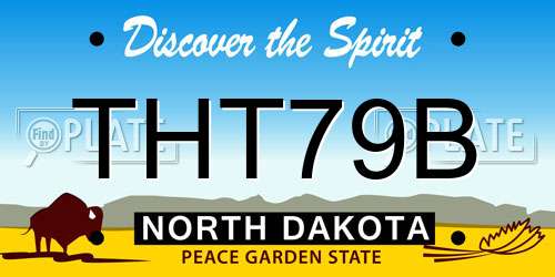 THT79B North Dakota License Plate