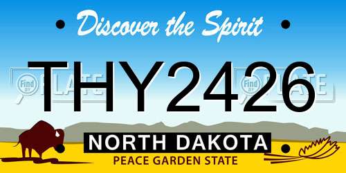 THY2426 North Dakota License Plate