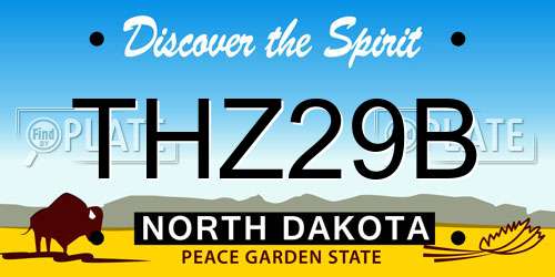 THZ29B North Dakota License Plate