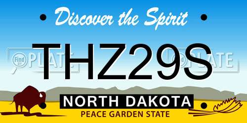 THZ29S North Dakota License Plate