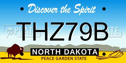 THZ79B North Dakota License Plate