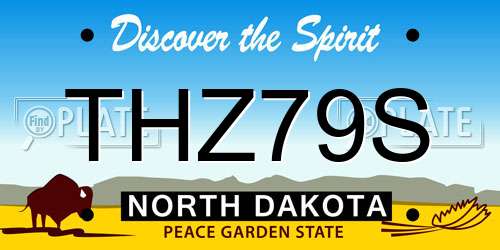 THZ79S North Dakota License Plate