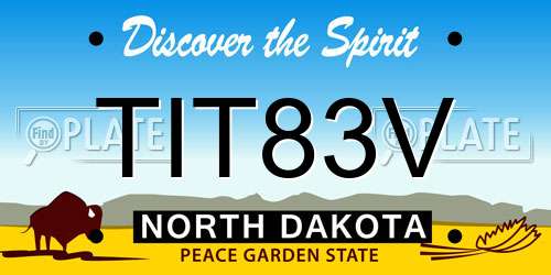 TIT83V North Dakota License Plate