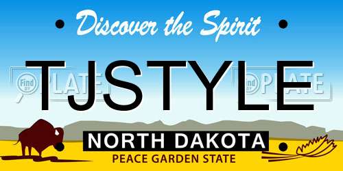 TJSTYLE North Dakota License Plate