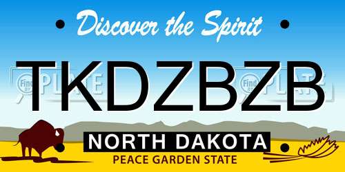 TKDZBZB North Dakota License Plate