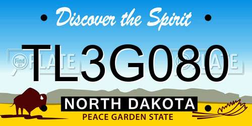 TL3G080 North Dakota License Plate
