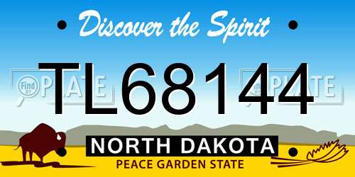 TL68144 North Dakota License Plate
