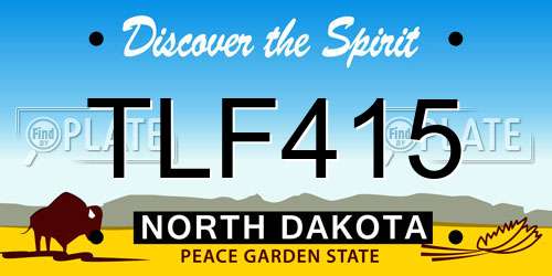 TLF415 North Dakota License Plate