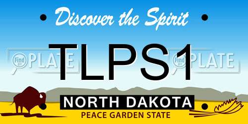 TLPS1 North Dakota License Plate