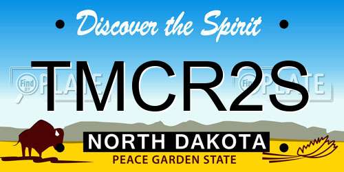 TMCR2S North Dakota License Plate