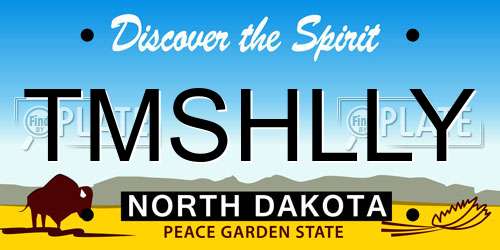 TMSHLLY North Dakota License Plate