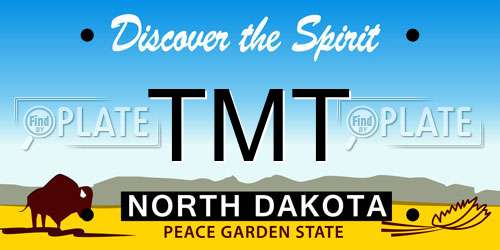 TMT North Dakota License Plate