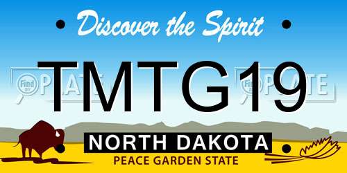 TMTG19 North Dakota License Plate
