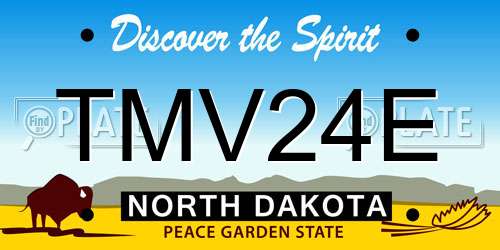TMV24E North Dakota License Plate