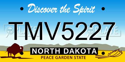 TMV5227 North Dakota License Plate