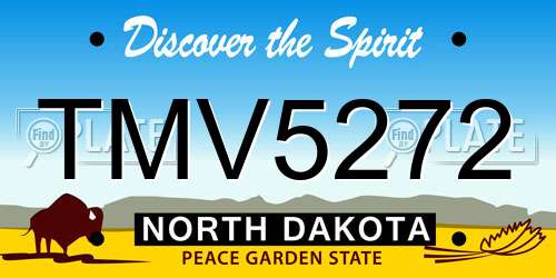 TMV5272 North Dakota License Plate