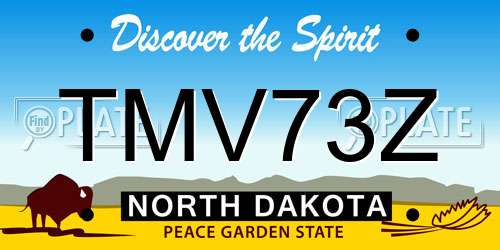 TMV73Z North Dakota License Plate