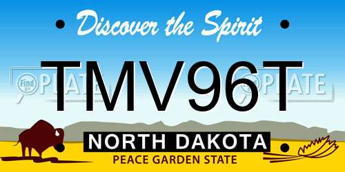 TMV96T North Dakota License Plate