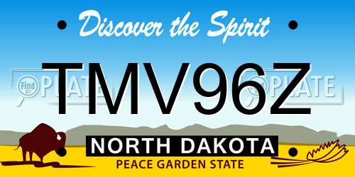 TMV96Z North Dakota License Plate