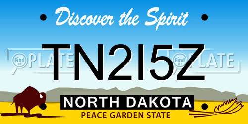 TN2I5Z North Dakota License Plate