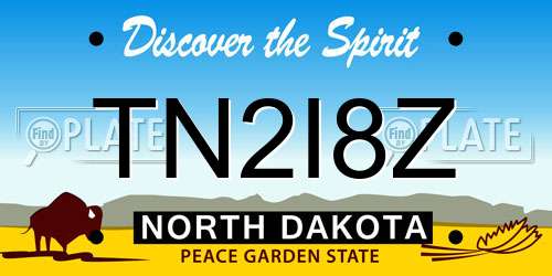 TN2I8Z North Dakota License Plate
